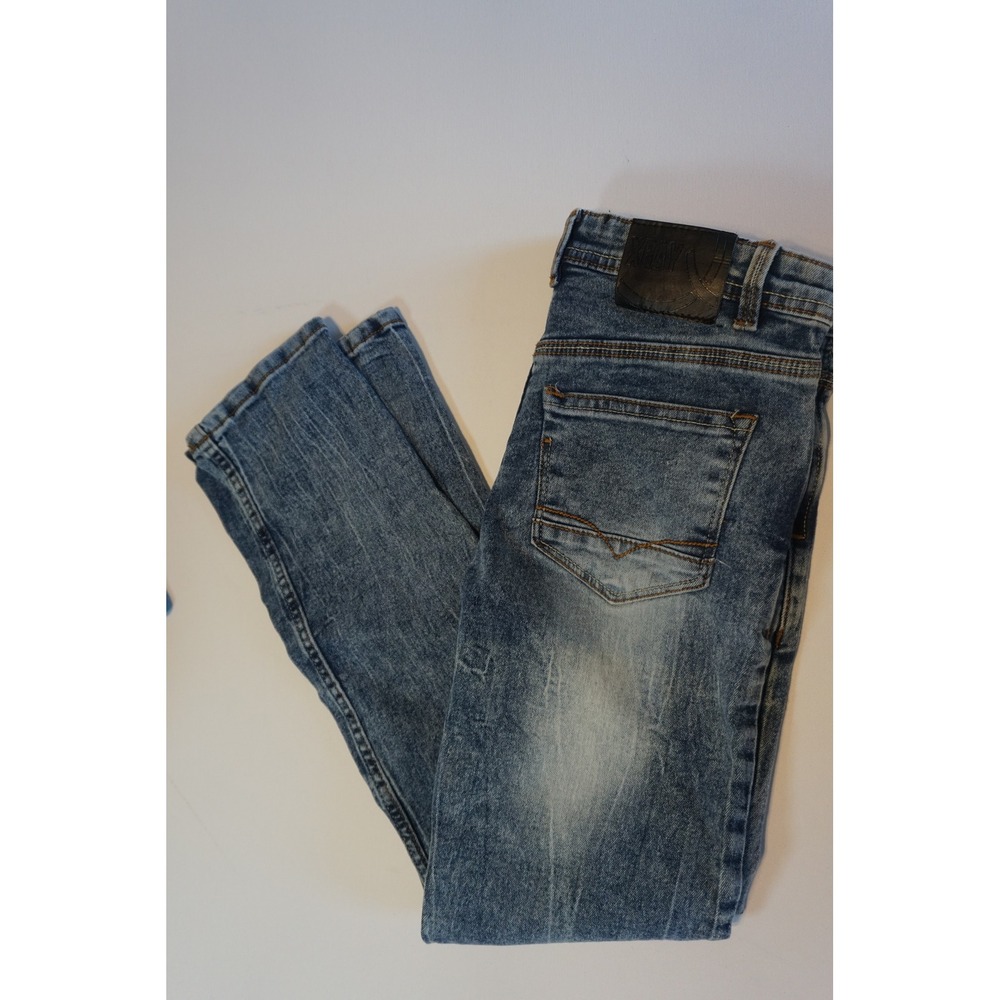 XRAY Jeans Boys Size 14 Medium Wash Straight Leg Stretch Denim Blue Faded